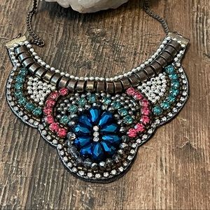 Jeweled Bib statement necklace